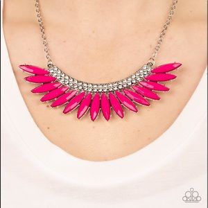 Flauntable Flamboyance - Pink necklace